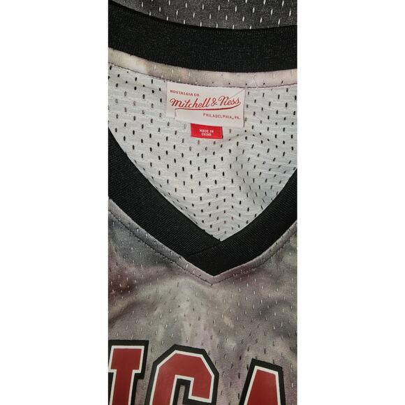 New Mitchell & Ness Chicago Bulls Tie-Dye Mesh Jersey Tee $100 Size Large Retro - Picture 5 of 6